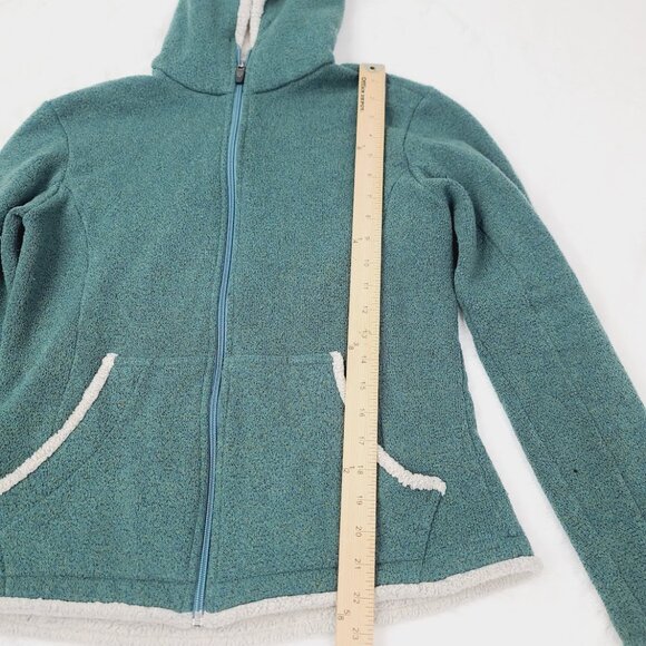 Kuhl Women's Green White Alfpaca Shop II Flight Hooded Fleece Jacket Size M - Picture 12 of 13